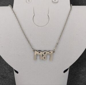 1989 Taylor Swift Necklace Silver Stainless Steel Jewelry Music Album Fans